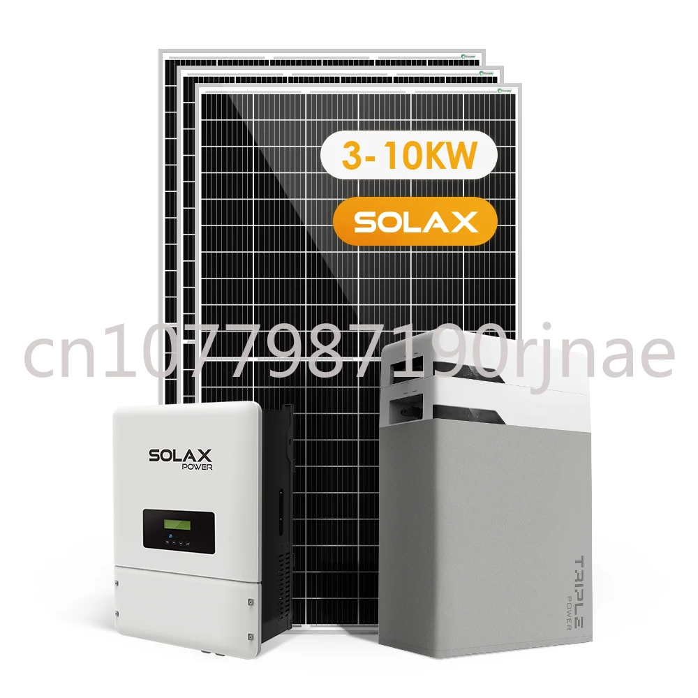Sistema Di Energia Solare Ibrido 3000W 5000W 8000W 10000W Solax X1 X3 Inverter Ibrido Con Batteria Agli Ioni Di Litio Per La Casa