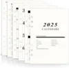 2025 A5 Weekly & Monthly Planner Binder Refill Insert - 5.8"x8.3", 100GSM Paper, 6 Hole Punched for Refillable A5 Binder 1