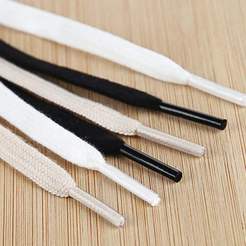 Cotton Flat Shoelaces Sneakers Canvas Shoe laces Women Men Shoelace White Black Beige Classic Shoe Lace for Shoes Strings 1Pair