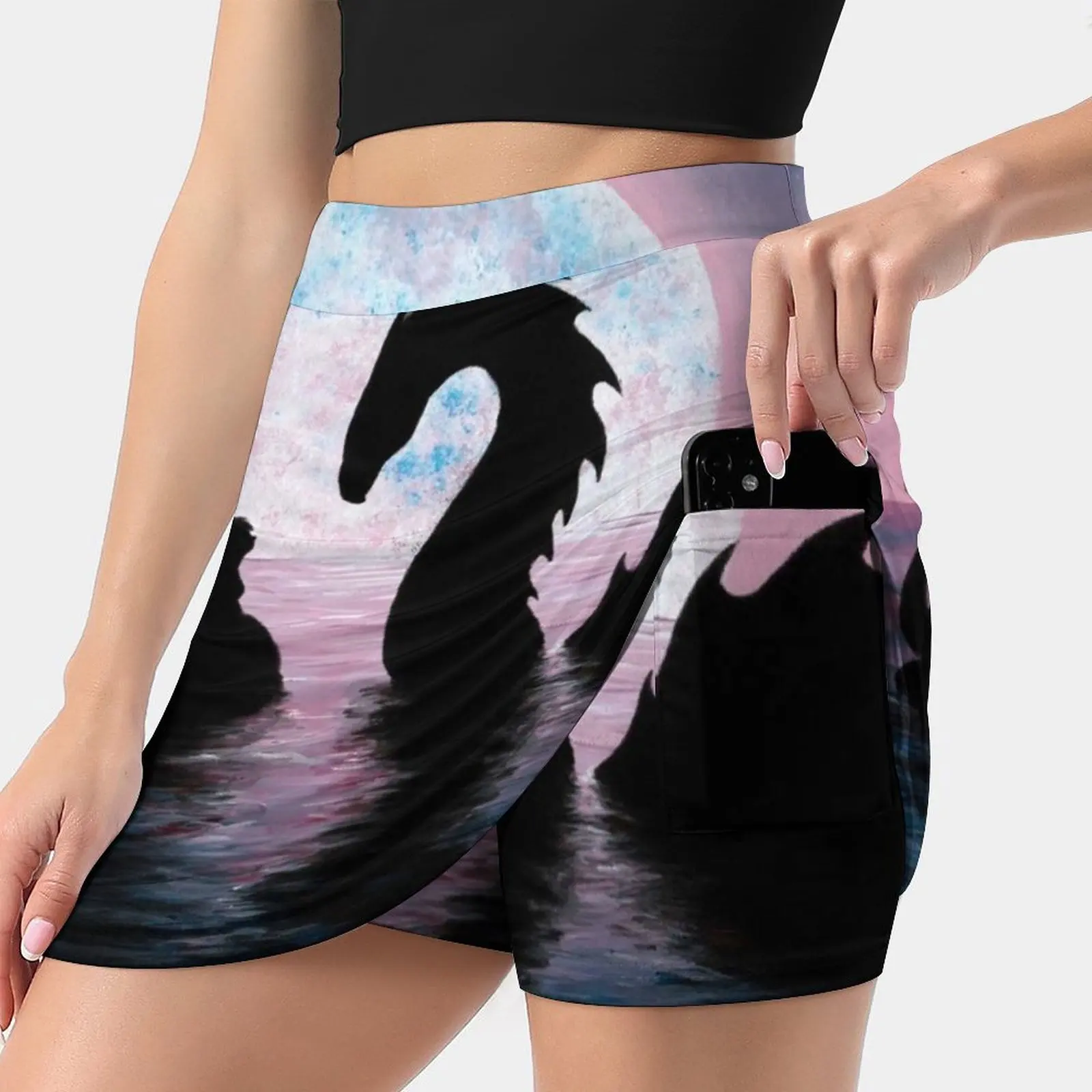 Gonna Silenziosa Da Donna Gonna Estetica Gonne Corte Di Nuova Moda Sirena Drago Mare Luna Notte Oceano Acqua Stelle Cielo