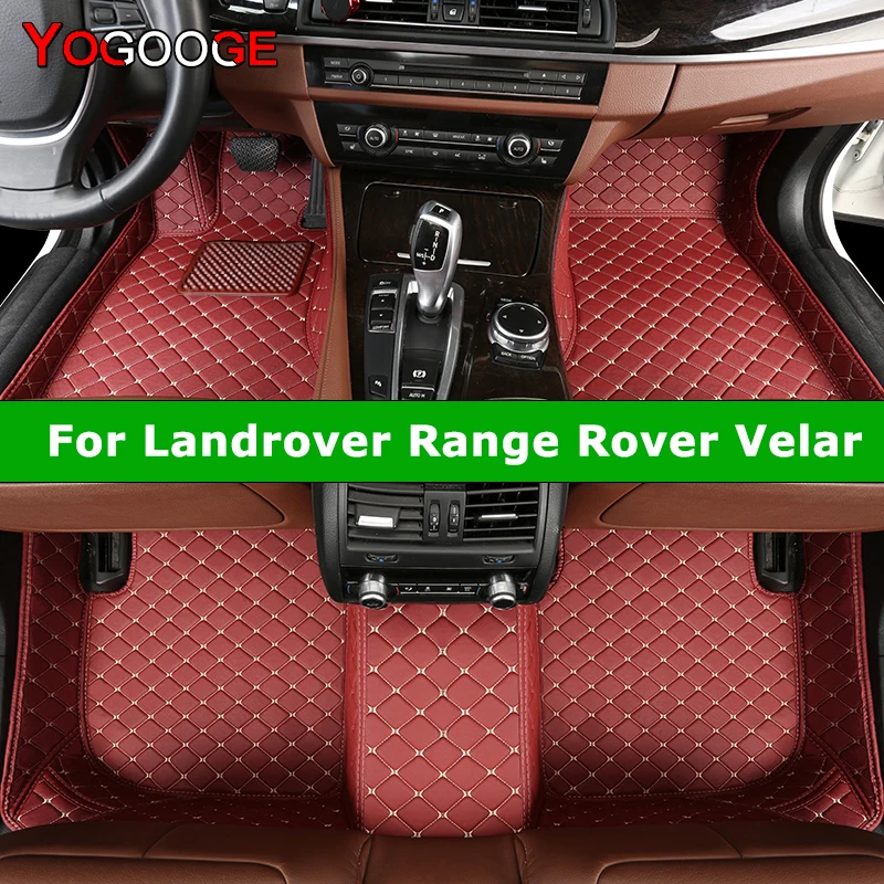 

YOGOOGE Custom Car Floor Mats For Landrover Range Rover Velar Auto Carpets Foot Coche Accessorie