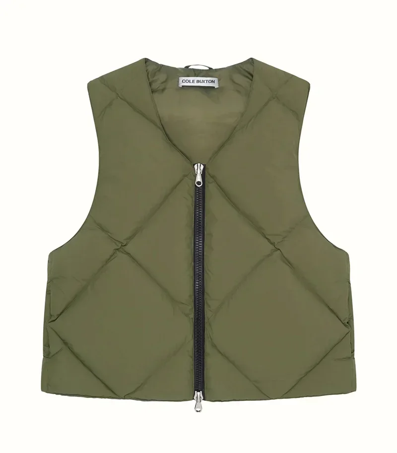 2024ss Cole Buxton Cotton Vest Jackets for Men Women 1:1 Top Quality Diamond Checkered Oversized Vest Jackets