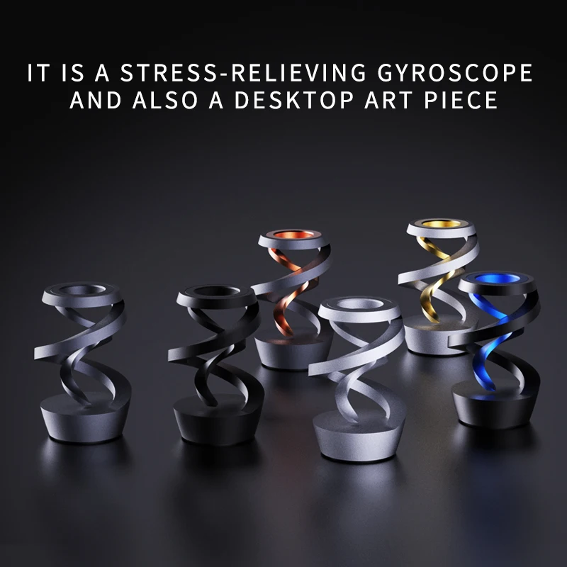 Metal anti-gravity levitating gyro decompression toy desktop levitating rotating pendulum decompression artifact fingertip gyro spinning top toy gyro toupie finger gyroscope toy battle top toy gyroscope toy