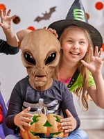 Забавная маска с изображением инопланетянина, латексные реалистичные маски на всю голову для Хэллоуина, карнавальный костюм, реквизит для вечеринки — изображение 5