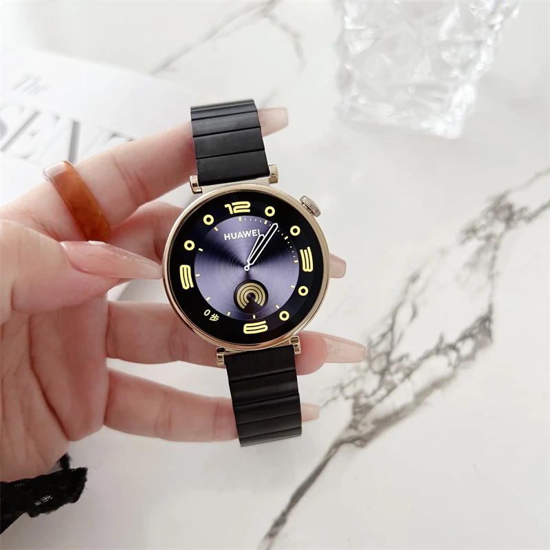 

Металлический ремешок из нержавеющей стали для HUAWEI WATCH GT 4 41 мм, звеньевой браслет для наручных часов 18 мм для Garmin Forerunner 265S 255S/CAME 3S