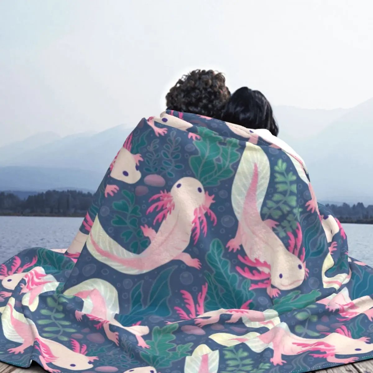 Axolotl-���� �ø��� ���, ī���� ���վش� ���� ħ�� ����� 200x150cm ħ�뺸�� ���� ���� ������ ���