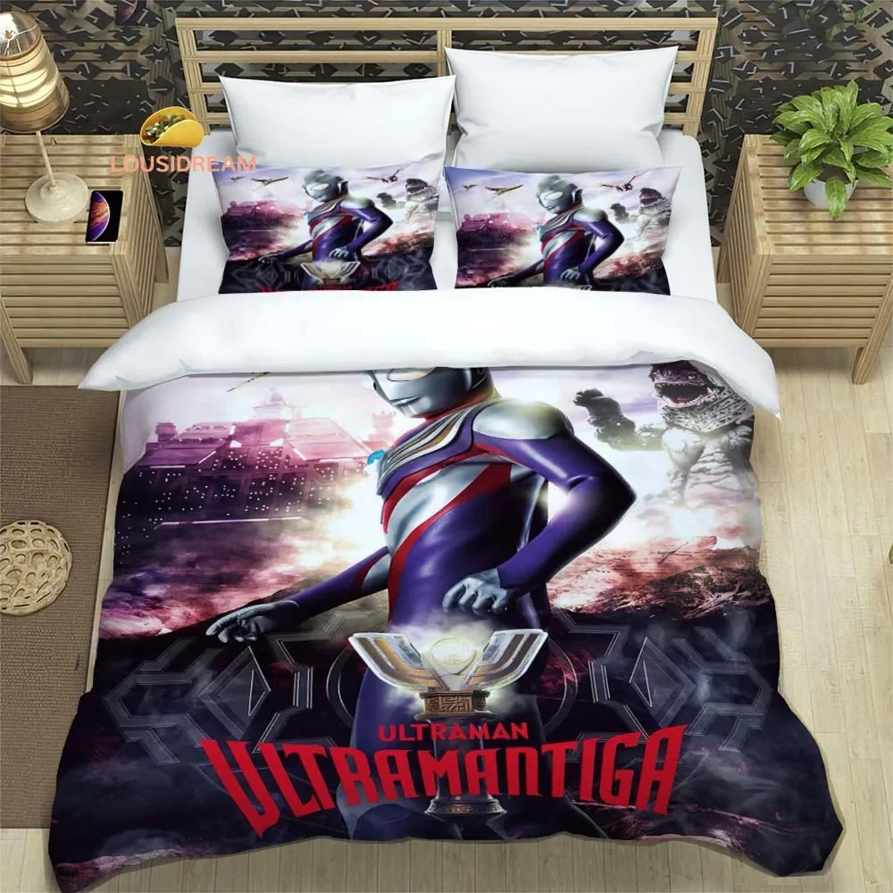 

Monster U-Ultraman Sheets Quilt Covers Bedding Dormitory Sheets Three-piece Bedding Set Three-piece Soft Warm Bedding Set