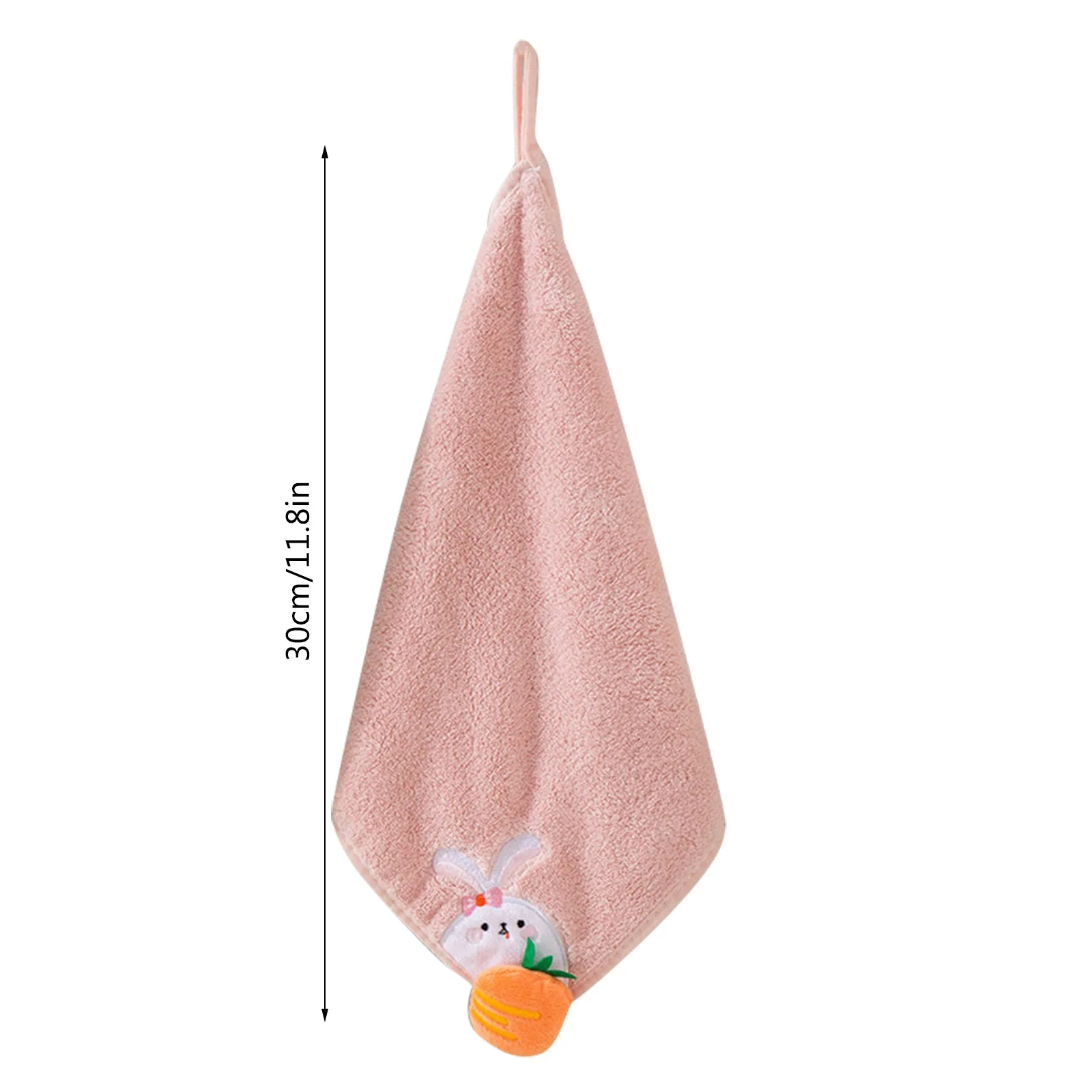 1PC Cartoon Cat Hanging Hand Towels Soft Coral Velvet Cute Kids Baby Wipe  Handkerchief for Home Kitchen Quick Dry Bath Towels