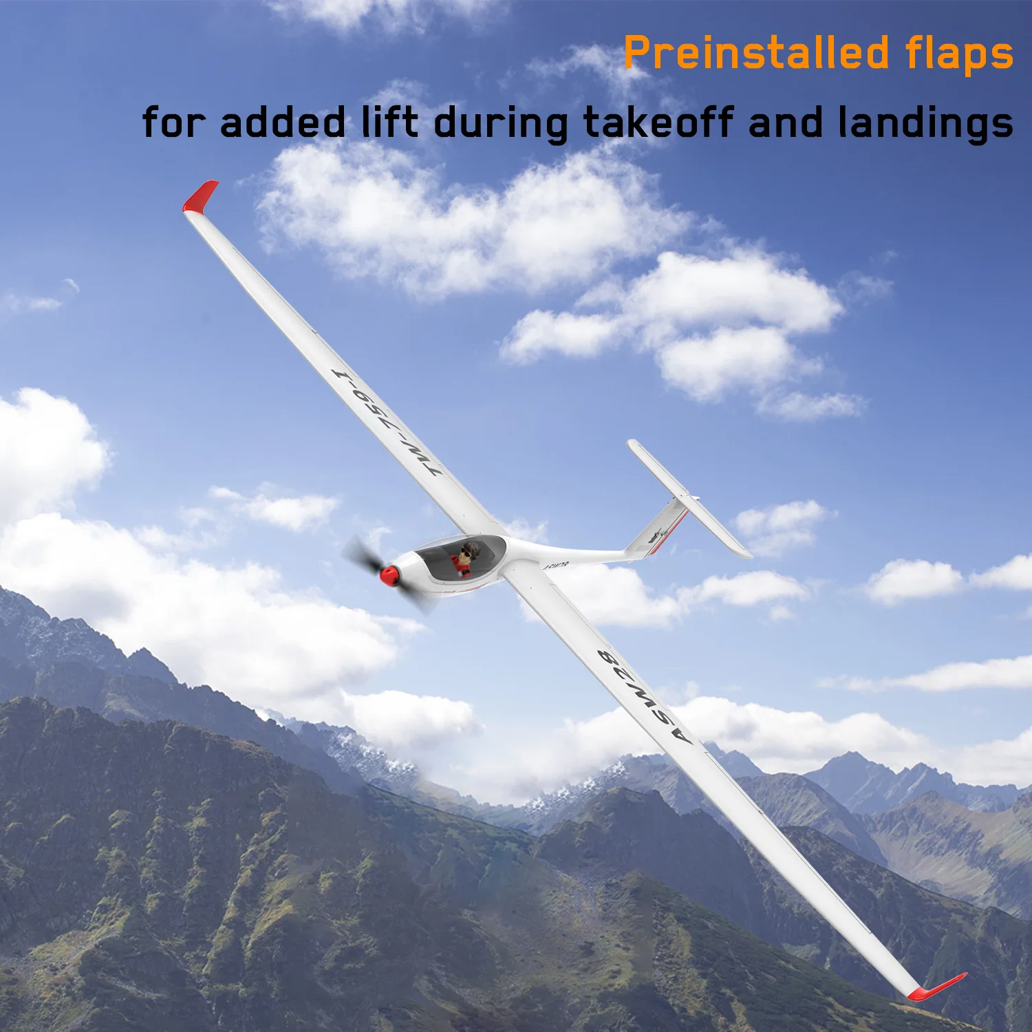 Volantex ASW28 2600mm PNP RC Glider EPO - Brushless Motor