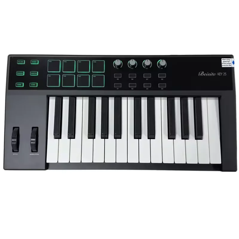 Portable USB MIDI Keyboard Controller 25 Keys Drum Pad Beat Maker Digital Piano Organ Music Keyboard China Factory