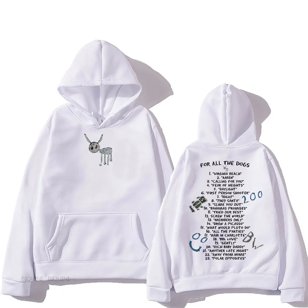 

Drakes for All The Dogs Album Hoodies Cartoon Sheep Graphic Printing Sweatshirts Long Sleeve Mens Casual Hooded Pullovers Male