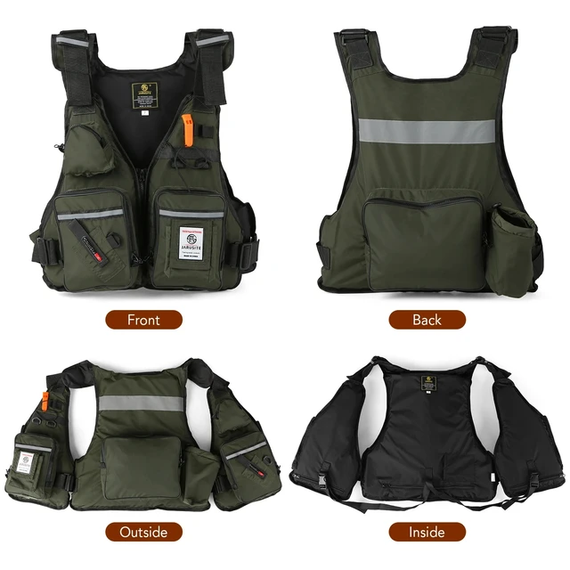 Portable Outdoors Fishing Vests Multi-Pockets Waterproof Sea Fishing  Adjustable Vest Men Professional Life Jacket Buoyancy Suit - AliExpress