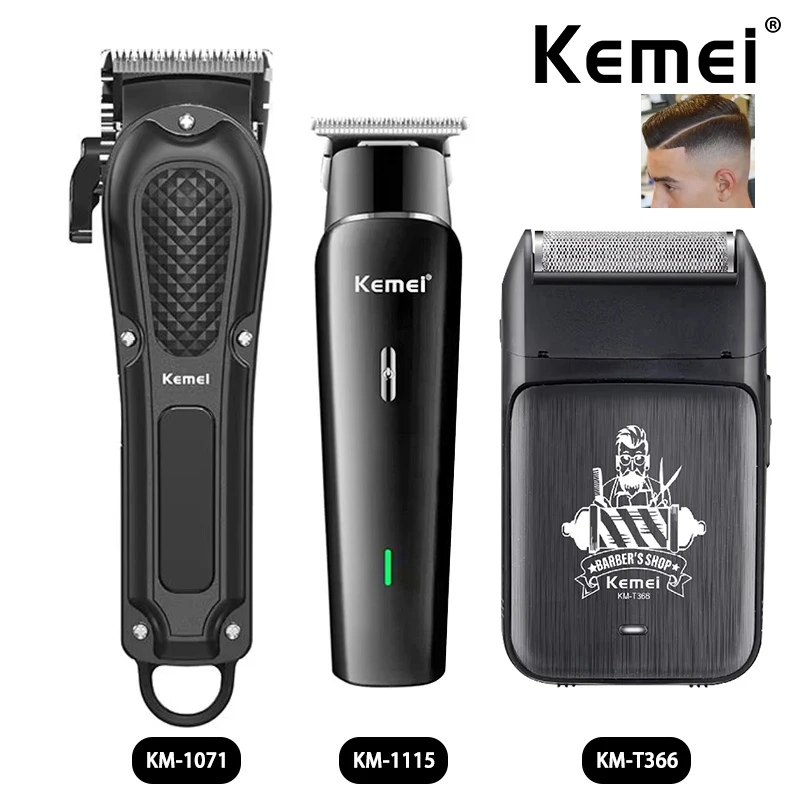 Kemei オリジナル充電式バリカン コードレス電動ヘアトリマー 電気