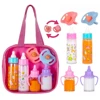 Disappearing Doll Feeding Set Baby Care Doll Feeding Toy Stroller 2pcs Milk And Juice Bottles With Toy Pacifier For Baby Doll 1