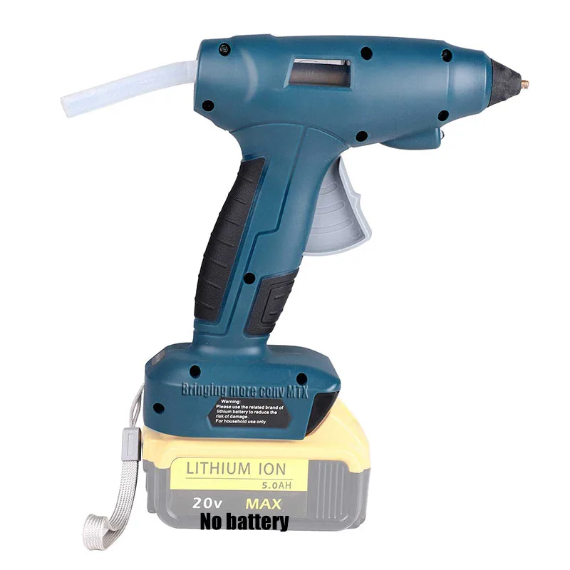 Cordless Hot Glue Gun for Milwaukee 18V Battery Use 11mm Glue