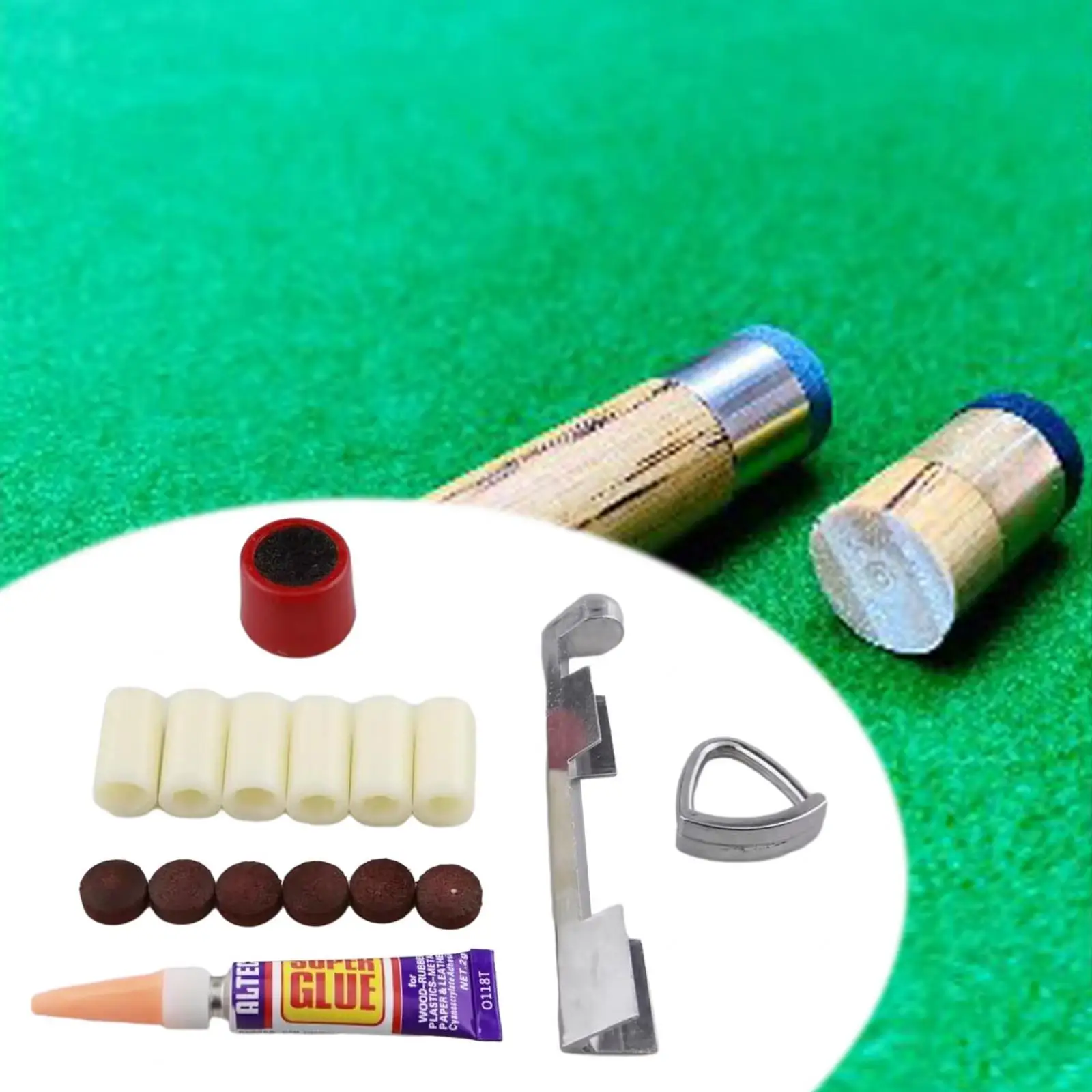 

Billiard Cue Repair Accessories Replacement Glue Pool Cue Tip Repair Clamp