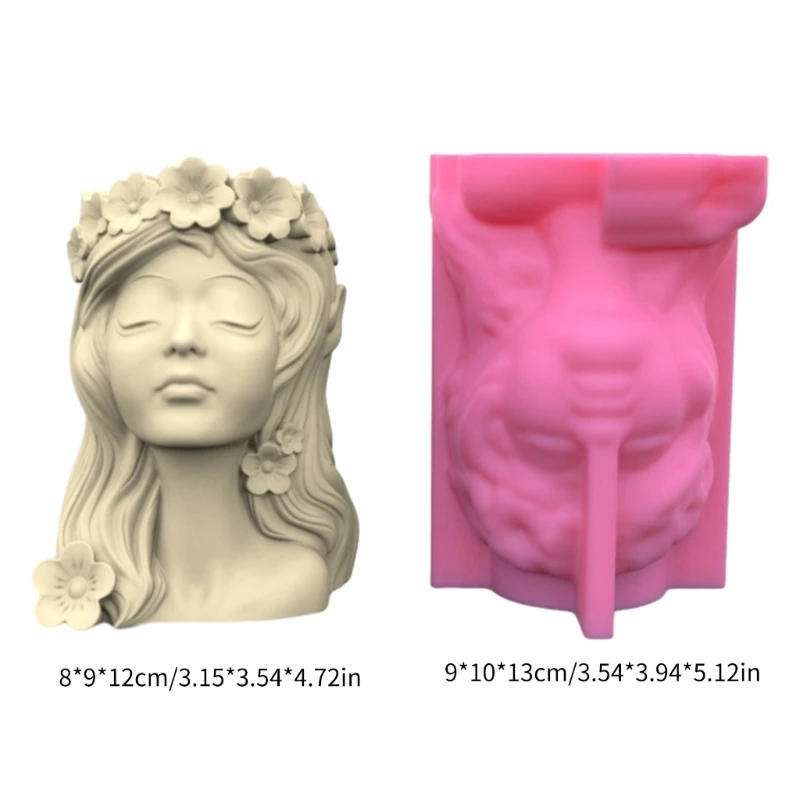 Flower Pot Silicone Mold Wreath Girls Pen Holder Mold for DIY Succulent Planter