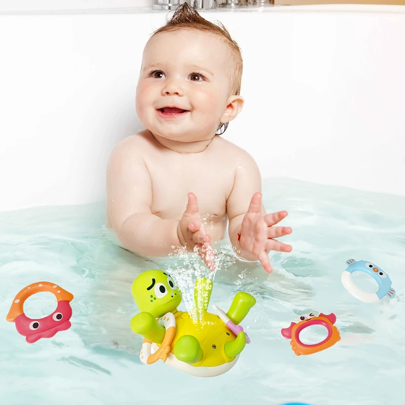 Electric Turtle Water Spray Turtle Toys Cute Swimming Turtle Bathroom Bath Toys Parent-Child Interactive For Kids Water Playing