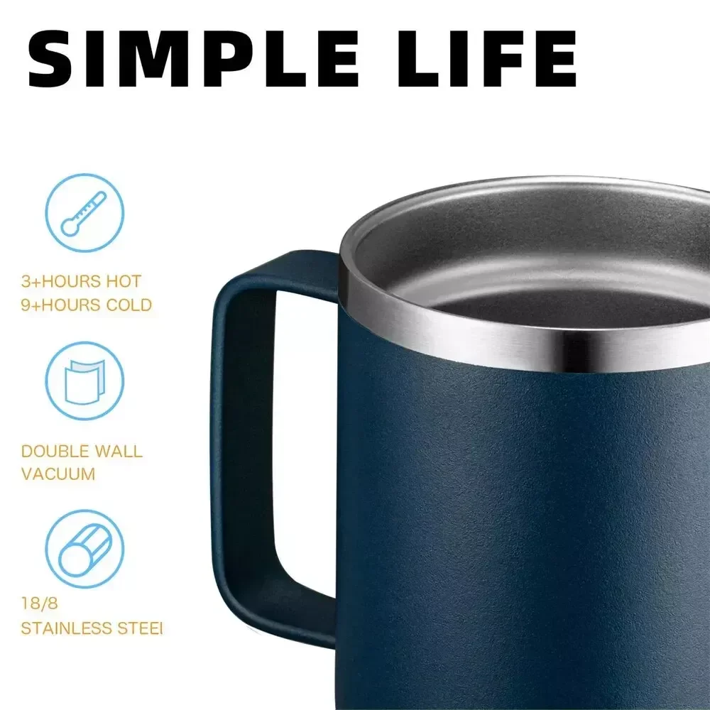 450ML Stainless Steel Insulated Cup Latte Cup Water Bottle Double Layer Large Capacity Portable Vacuum Insulation Insulated stainless steel cups, stainless steel cup, stainless steel mug, water cup