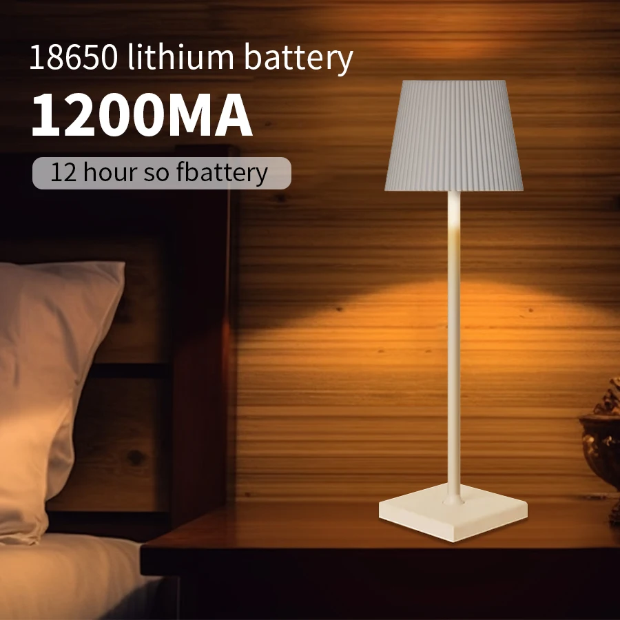 AmmToo Modern Stripe Minimalist Table Lamp USB Wireless Charging LED Desk Lamps for Bedroom Touch Creative Bedside Night Light 4