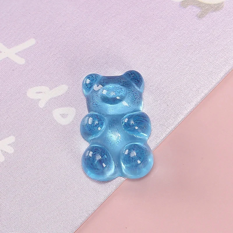 50 Stück 3D Cartoon Jelly Bear Nail Art Harz Charms Strass Kawaii Zubehör Drücken Sie auf Nägel Dekorationen DIY Zubehör Teile – Detail 9