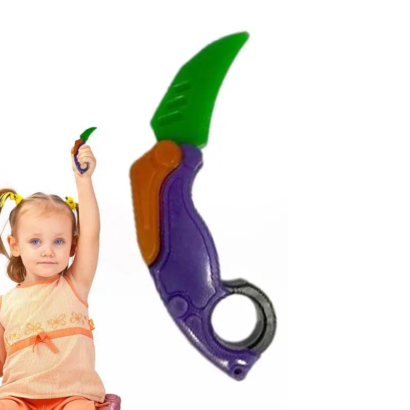 Pieghevole Gravity Claw Knife Toy Quick Push Card 3D Carota Artiglio Coltello Giocattolo Anti Stress Giocattoli Sensoriali Coltelli A Farfalla Fidget 