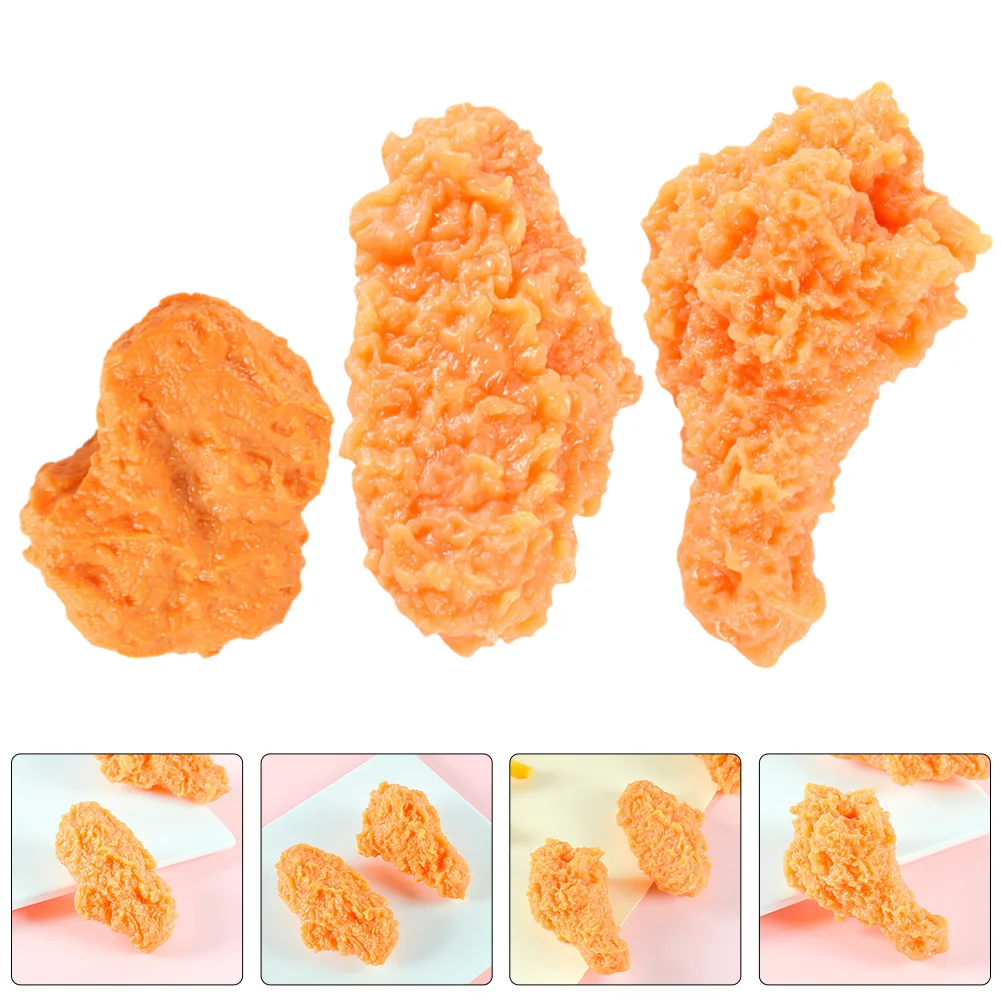 

3 шт., искусственные модели жареной курицы