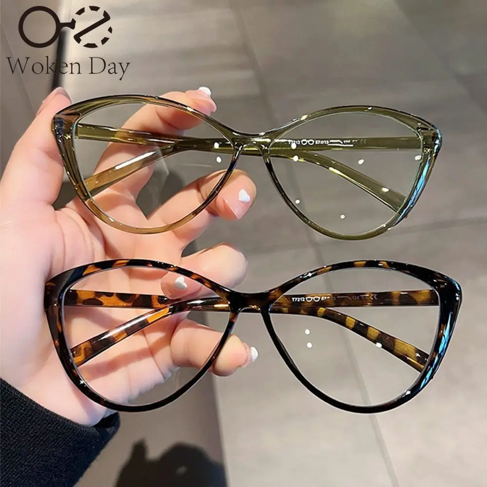 

Модные прозрачные очки кошачий глаз для близорукости женские очки высокой четкости Новые Модные Винтажные большие очки в оправе-1,0 ~-4,0