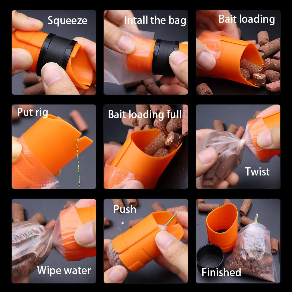 Carp Fishing Tools PVA Bag Bait Loading Accessories Method Feeder Fishing Bait Boilie Thrower Fast Melt PVA Mesh Terminal Tackle fishing accessories
