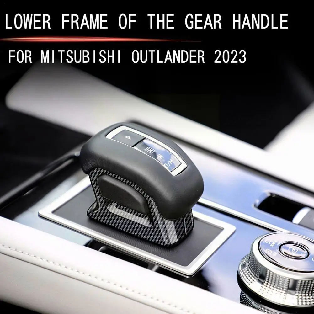 

Задняя крышка для Mitsubishi Outlander 2022 2023 2024 ABS, углеродная Крышка для головки ручки переключения передач автомобиля, внутренний аксессуар N9V6