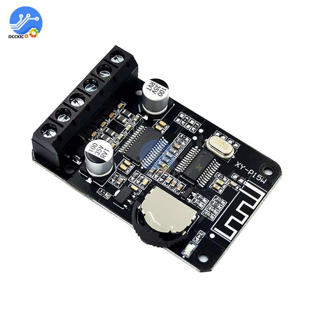 Audio Amplifier Board XY-P15W Bluetooth 5.0 Amplifier Board DC 8V 12V 24V 10W 15W 20W Power Amplifiers Audio Stereo Digital AMP Sound Board