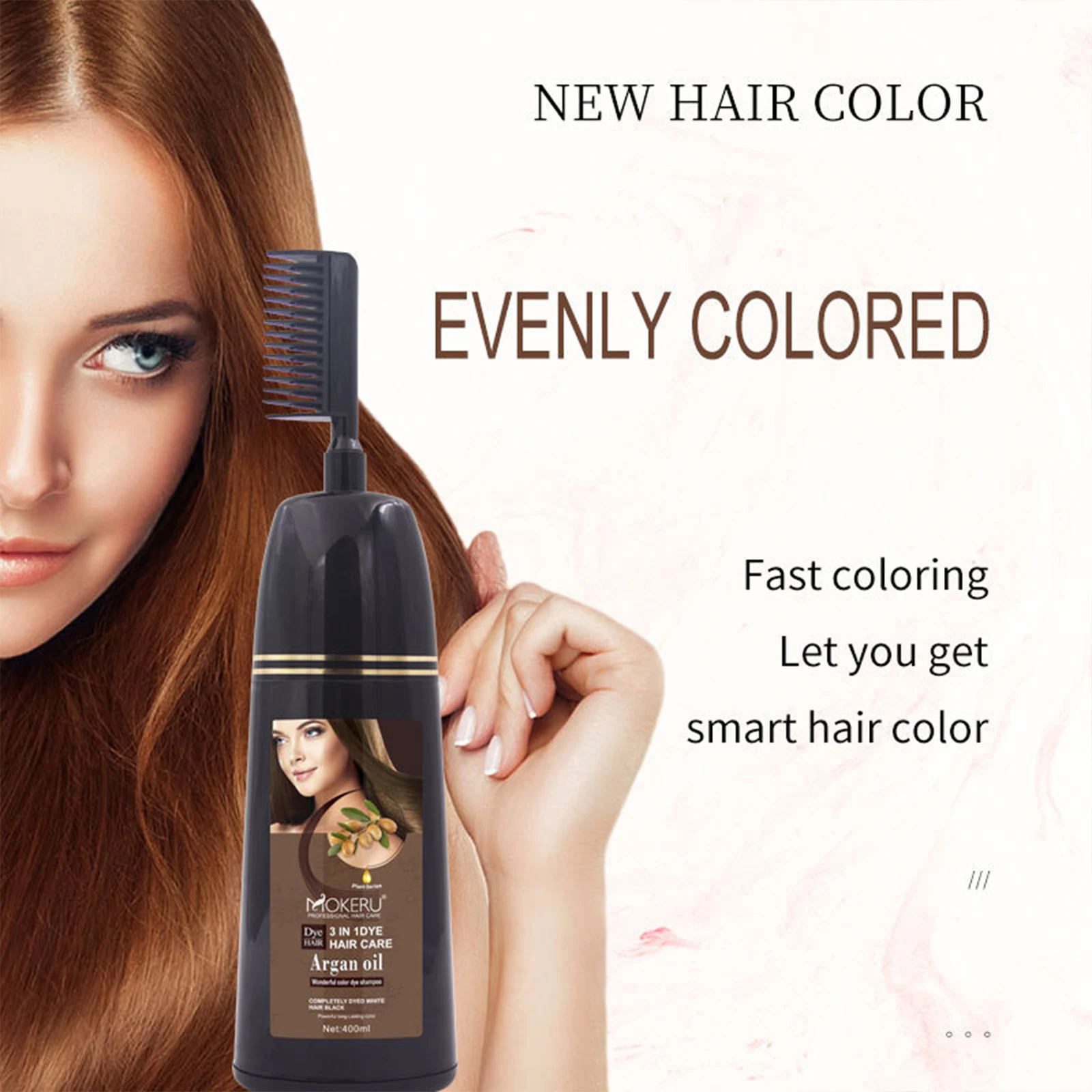 

Organic Natural Hair Dye Comb Ginseng Extract Black Hair Dye Shampoo For Cover Gray White Hair Professional Shampoo To Dye Canas