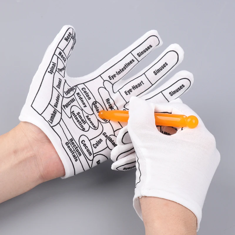 

1Set Gloves Hand Reflexology Acupoint Acupressure Tools Glove Hands Reusable Mittens Household Spa Point Exfoliator Textured