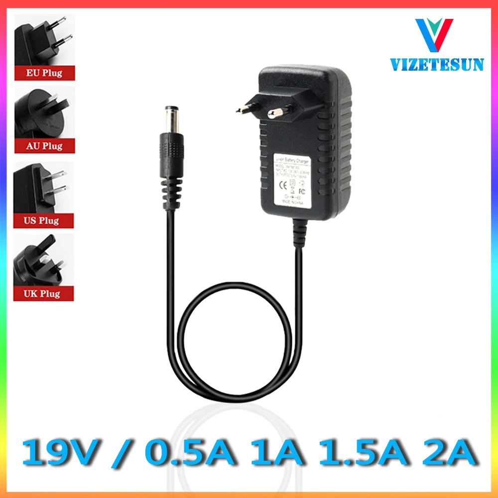 로봇 진공 청소기 전원 어댑터, DC 5.5x2.1mm, 19V, 0.5A, 1A, 1.5A, 2A