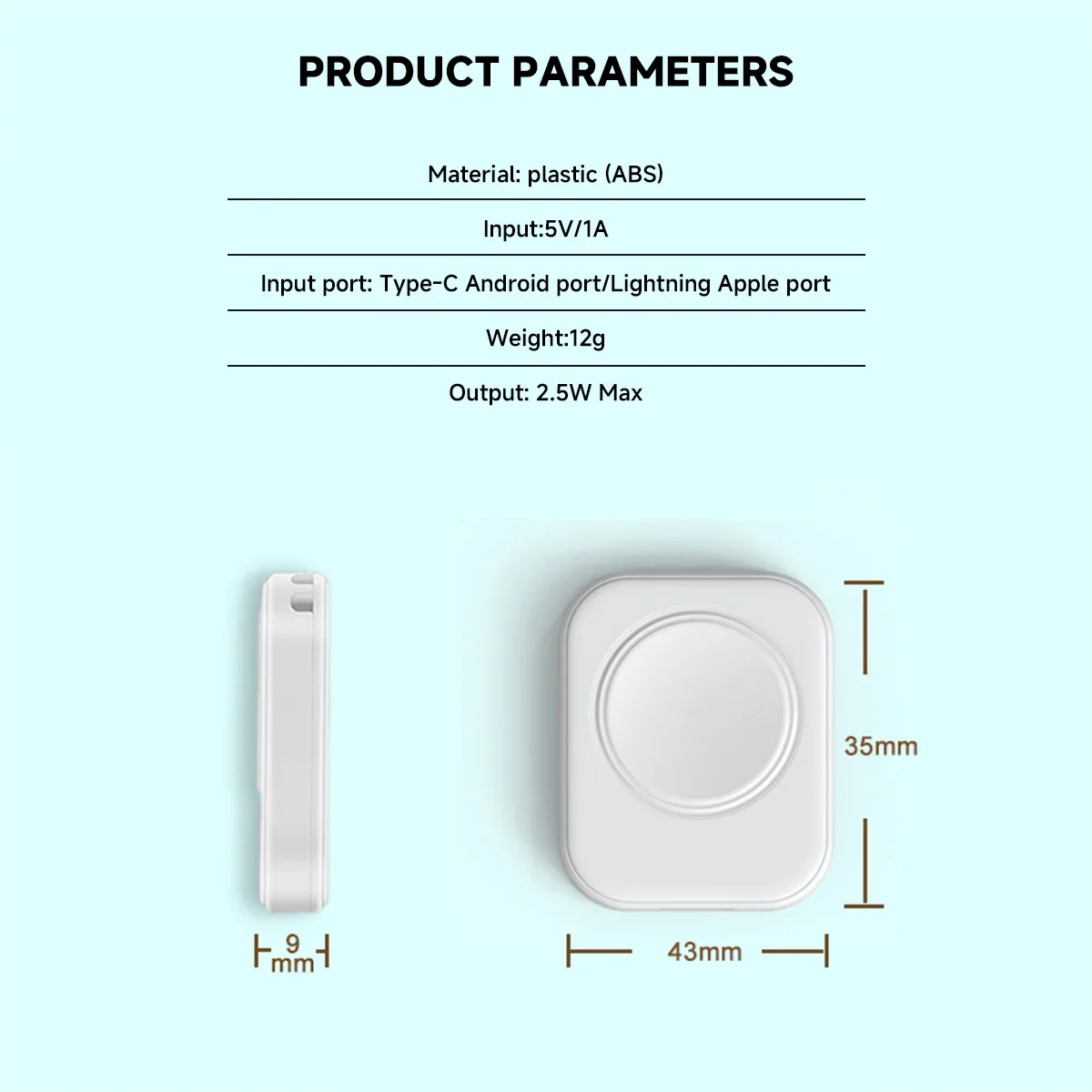 Fast Magnetic Wireless Charger for Apple Watch Series IWatch 10 9 8 7 6 5 SE Ultra Dock Adapter Type C 8PIN Portable Charging