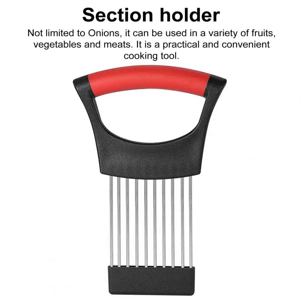 Onion Cutter for Slicing Rust-resistant Slicer Stainless Steel Onion Holder for Slicing Vegetables Fruits Meat Potato