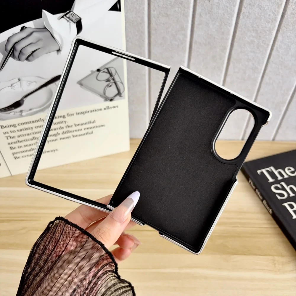 Luxury Leather Plating Case with Lanyard and Wide Cover