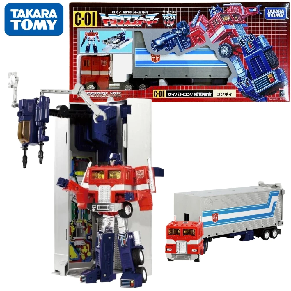 

Takara Transformers Masterpiece Missing Link Optimus Prime C01 C02 Action Figure Model Toy Collection Hobby Gift