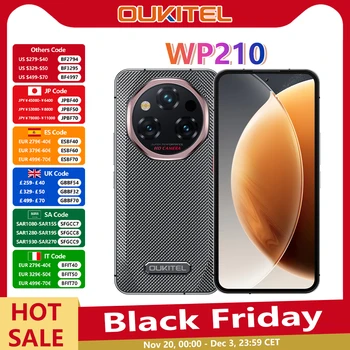 OUKITEL WP210 Rugged Phone - MTK 8200, NFC, 36GB+512GB, 8800mAh 45W, 6.7", 108MP Android15 5G WIFI6 Smartphone