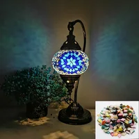 DIY Turkish Mosaic Swan Table Light Material Package Handmade Night Lamp Lovers Parent-child  Birthday Gift Lampe De Chevet 1