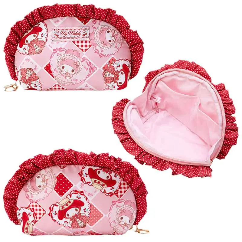 

Sanrioed Original My Melody Portable Cosmetic Bag Cartoon Anime Cute Storage Bags Coin Purse Handbag Girls Birthday Gifts