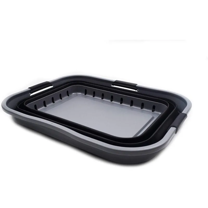 42L Collapsible Plastic Laundry Basket Foldable Pop Up Storage Container Organizer Space Saving