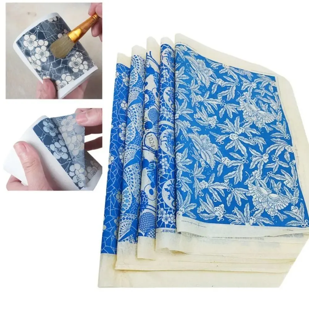 54x37cm Pottery Clay Transfer Paper Multipurpose Colorful Blue and White Porcelain Decal Paper DIY Cartoon