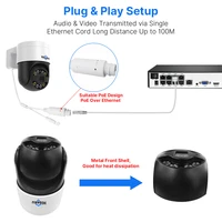 Caméra IP PTZ POE Hiseeu 5MP 4K 8MP ONVIF Vision nocturne couleur complète Surveillance vidéo extérieure Caméras CCTV pour Xmeye Pro NVR 5