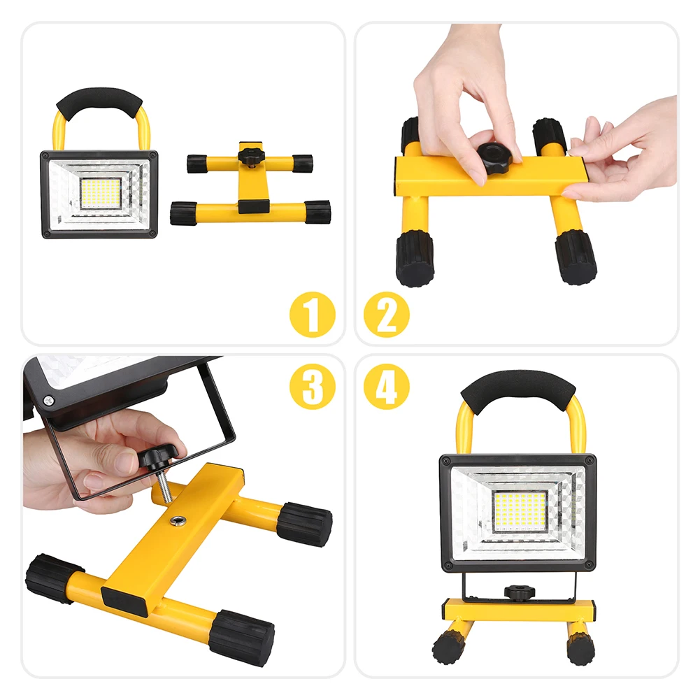 60W LED Portable Floodlight Waterproof Battery Powered Camping Lamp