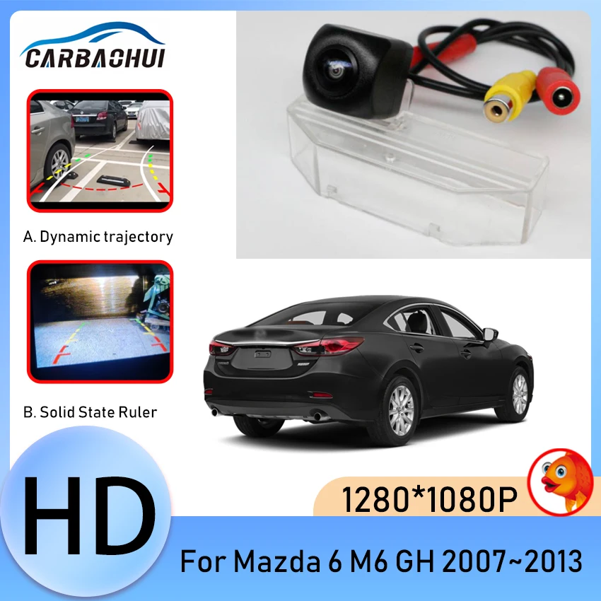 

HD Беспроводная Автомобильная CCD задняя камера рыбий глаз динамическая траектория ночного видения для Mazda 6 M6 GH 2007 2008 2009 2010 2011 2012 2013