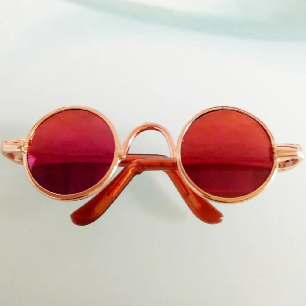 5.5cm Plush Doll Glasses For 10cm Cotton Dolls Round Frame Eyeglasses Dolls Mini Plush Animal DIY Clothes Accessories