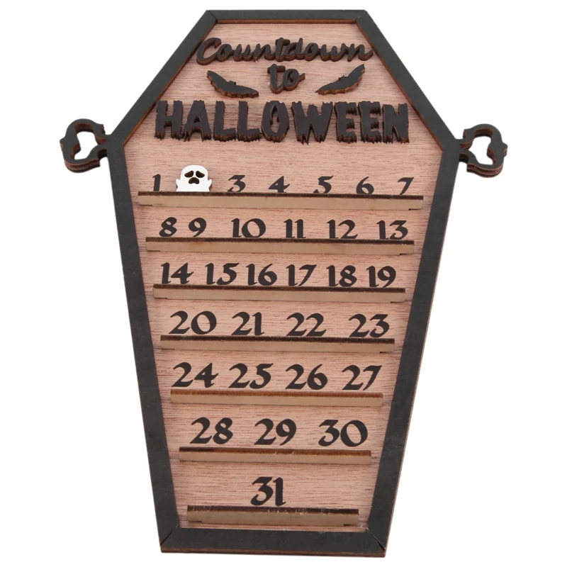 

Halloween Countdown Calendar DIY Mobile Blocks/Numbers, Wooden Countdown Signs Decorated Halloween Home Decoration Easy To Use