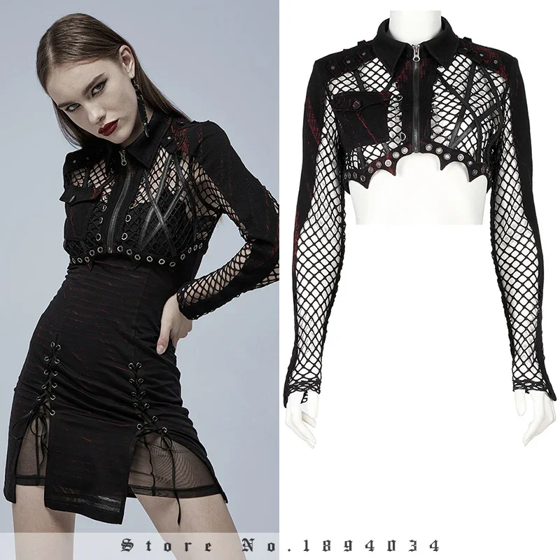 

Женская Асимметричная трикотажная куртка в стиле «Панк рейв» с металлической пряжкой в стиле «милитари»