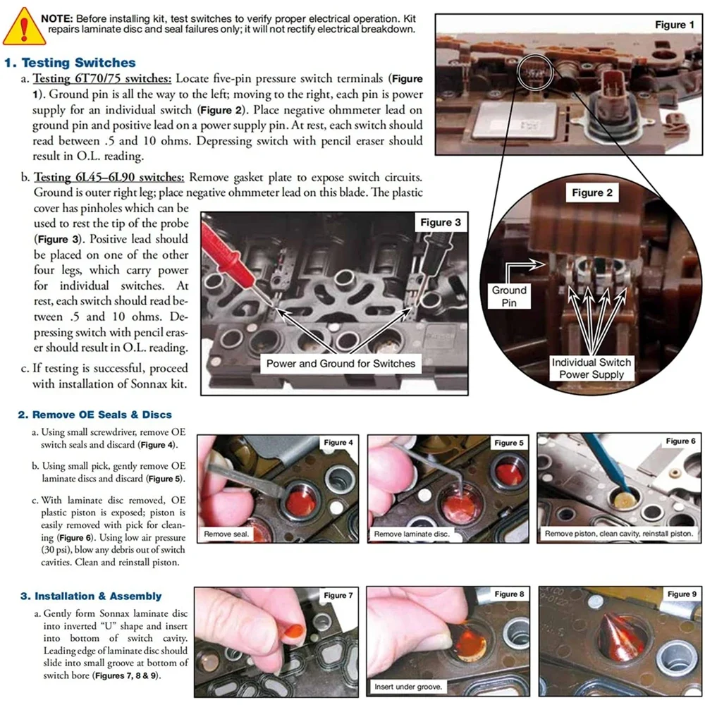Pressure switch installation kit 124740-TL30 Pressure switch installation tool kit Works with F/124740-30K For GM Transmissions 6L90 6L80 6T70 6L50 6L45 (Gen 1)